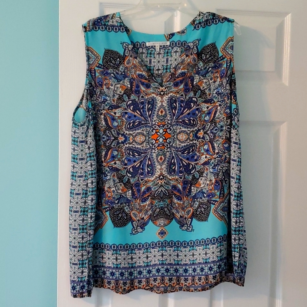 Womens Plus 2x Violet & Claire Sleeveless Polyester Lightweight Top